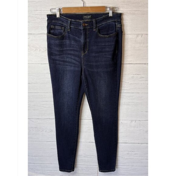 Judy Blue Jeans Womens SZ 11/30 Fremont High Rise Dark Wash Skinny Cotton Blend - Picture 3 of 16